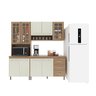 Cozinha Modulada Compacta Fidelitá Paris 3 Peças 190cm 9 Portas 3 Gavetas com Tampo - 3
