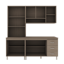 Ver imagem 4 de Armário de Cozinha Modulada Compacta Fidelitá Paris 3 Peças 190cm 9 Portas 3 Gavetas com Tampo