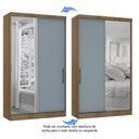 Ver imagem 4 de Guarda Roupa Modulado 134,50cm 2 Portas de Correr com Espelho Paris Luciane Móveis