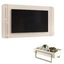 Ver imagem 1 de Painel para Tv Suspenso Ariana e Mesa de Centro Pilar Off White – Dj Móveis