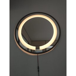Espelho Led Quente Adnet 60cm Moldura Preto Sem Alça - 2