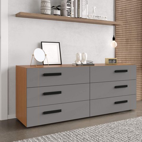 Cômoda Organizadora 150cm com 6 Gavetas 240839 Linha Lisboa Politorno Móveis