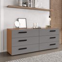 Ver imagem 1 de Cômoda Organizadora 150cm com 6 Gavetas 240839 Linha Lisboa Politorno Móveis