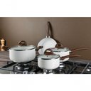 Ver imagem 2 de Conjunto de Panelas 5 Peças Antiaderente Ceramic Life com Fundo de Indução Vanilla Brinox Vanilla