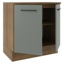 Ver imagem 7 de Balcão Armário de Cozinha 80 cm 2 Portas Rustic/Cinza Agata Madesa