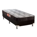 Ver imagem 1 de Cama Box Solteiro: Colchão Espuma Paropas D23 Pasquale + Base Unviersal Suede Black CRC(88x188)