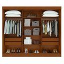 Ver imagem 3 de Conjunto de Guarda-roupa 3 Portas 4 Gavetas Nice e Cômoda 6 Gavetas em Mdp/mdf Maggiore New 