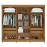 Conjunto de Guarda-roupa 3 Portas 4 Gavetas Nice com Pés e Cômoda 6 Gavetas Mdp/mdf Maggiore New  - 3