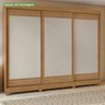 Conjunto de Guarda-roupa 3 Portas 4 Gavetas Nice com Pés e Cômoda 6 Gavetas Mdp/mdf Maggiore New  - 12