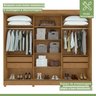 Conjunto de Guarda-roupa 3 Portas 4 Gavetas Nice com Pés e Cômoda 6 Gavetas Mdp/mdf Maggiore New  - 10