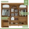 Conjunto de Guarda-roupa 3 Portas 4 Gavetas Nice com Pés e Cômoda 6 Gavetas Mdp/mdf Maggiore New  - 11