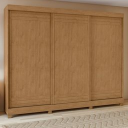 Conjunto de Guarda-roupa 3 Portas 4 Gavetas Nice com Pés e Cômoda 6 Gavetas Mdp/mdf Maggiore New  - 2