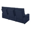 Ver imagem 2 de Poltrona Reclinável para Cinema Parma 3 Lugares Baú Usb Pu Azul Fh1 - D'Rossi