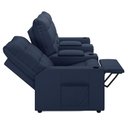 Ver imagem 4 de Poltrona Reclinável para Cinema Parma 3 Lugares Baú Usb Pu Azul Fh1 - D'Rossi