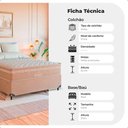 Ver imagem 3 de Cama Box Casal Bege + Colchão Paris Molas Ensacadas Bege Bege/bege