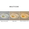 Paflon Orbita Lustre Subrepor Dourado Luxo 50Cm Moderno Led 2 Aneis Decoraçao Sala De Estar Quarto L - 9