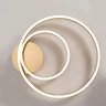 Paflon Orbita Lustre Subrepor Dourado Luxo 50Cm Moderno Led 2 Aneis Decoraçao Sala De Estar Quarto L - 8
