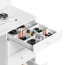 Ver imagem 3 de Penteadeira com Espelho 3 Gavetas Princesa Branco Organizadora para Quarto de Meninas