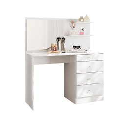 Penteadeira com Espelho 3 Gavetas Princesa Branco Organizadora para Quarto de Meninas - 5