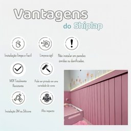 Kit 10 Ripas Placas Mdf Revestimento Shiplap 3mm - 2