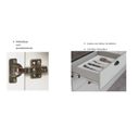 Ver imagem 5 de Balcão para Cozinha 2 Portas 3 Gavetas Provençais sem Tampo Iluminata Cinza/Branco/Fendi
