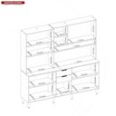 Ver imagem 6 de Cozinha Compacta Amora 10 Portas e 2 Gavetas Amêndola/grafito Prime Tx - Demóbile