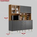 Ver imagem 5 de Cozinha Compacta Amora 10 Portas e 2 Gavetas Amêndola/grafito Prime Tx - Demóbile