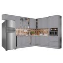 Ver imagem 3 de Cozinha Completa Americana 16 Peças (6 Armários + 1 Paneleiro + 5 Balcões + 4 Complementos) C5p38