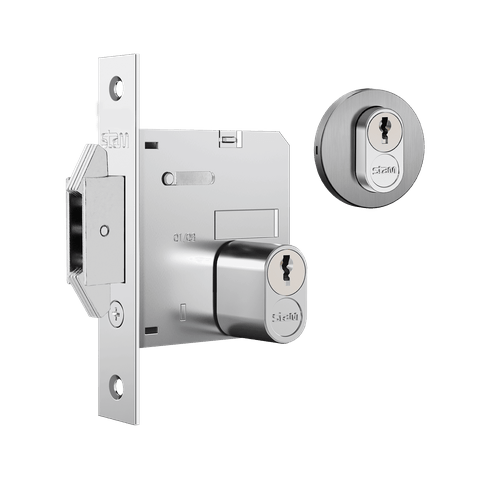 Fechadura Stam Classic 1006 Roseta Redonda Inox - Cromo Escovado
