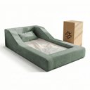 Ver imagem 2 de Cama Montessoriana Infantil Noah 100% Espuma com Colchão Bouclê Verde Menta - Desk Design