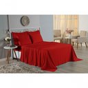 Ver imagem 4 de Jogo de Cama Casal Viúva Nobre 4 Peças Malha 100% Algodão - Vermelho