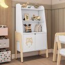 Ver imagem 1 de Estante Infantil 3 Prateleiras e 2 Portas Corujinha Casatema MadeiraOriginals Branco/Marrom