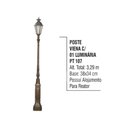 Ver imagem 2 de Poste Colonial Viena para Jardim Alumínio 01 Luminária 3,29m