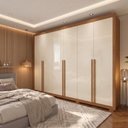 Ver imagem 1 de Guarda-Roupa Casal 6 Portas 6 Gavetas com Pés Alpes