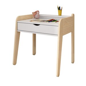 Mesa Infantil em Madeira Maciça e Mdf Corujinha Casatema