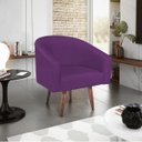 Ver imagem 2 de Kit 02 Poltronas Decorativas Sala de Estar Recepção Luiza Pés Palito Suede - Doce Sonho Móveis KIT 2