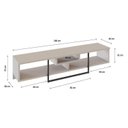 Ver imagem 3 de Rack para TV até 75 Polegadas Industrial 180cm Element Cinza Off White