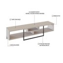 Ver imagem 4 de Rack para TV até 75 Polegadas Industrial 180cm Element Cinza Off White