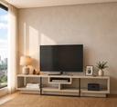 Ver imagem 1 de Rack para TV até 75 Polegadas Industrial 180cm Element Cinza Off White