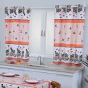 Ver imagem 1 de Cortina de Cozinha Estampada Galinhas FASTLAR 125X200CM