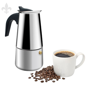 Cafeteira Expresso Italiana 6 Cafés Xícaras Aço Inox