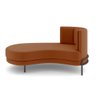 Sofá Chaise Lado Esquerdo Downey Sala de Estar Veludo Terracota G15 - Gran Belo - 6