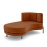 Sofá Chaise Lado Esquerdo Downey Sala de Estar Veludo Terracota G15 - Gran Belo - 2