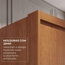 Ver mais imagens de Guarda-Roupa Casal com Vidro e LED 6 Portas e 6 Gavetas Multimóveis Crnvh-GRP144 Cinamomo
