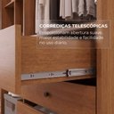 Ver imagem 3 de Guarda-Roupa Casal com Vidro e LED 6 Portas e 6 Gavetas Multimóveis Crnvh-GRP144 Cinamomo