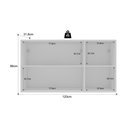 Ver imagem 2 de Armário de Cozinha Americana Aéreo 120cm 3 Portas com Vidros Multimóveis Cr20488 Branco