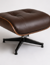 Ver imagem 6 de Poltrona Charles Eames com Puff - Pau Ferro em Couro Café