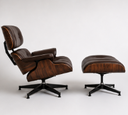 Ver imagem 4 de Poltrona Charles Eames com Puff - Pau Ferro em Couro Café
