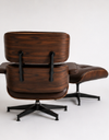 Ver imagem 3 de Poltrona Charles Eames com Puff - Pau Ferro em Couro Café