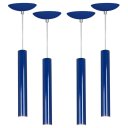 Ver imagem 1 de kit 4 Pendente Tubo Cilindro Azul 30Cm + Led 3k